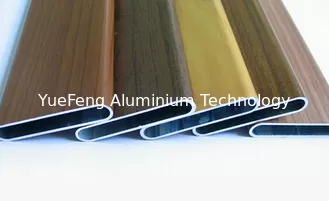 Wood color customized aluminum extrusion oval tube as per drawings