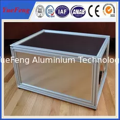China New arrival! Aluminum extrusions 6063 6061 t5 t6, Anodized silver Aluminum cabinet frame supplier