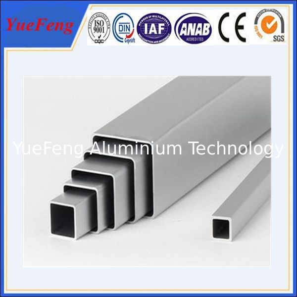 competitive price and high quality natural/silvery anodized square aluminum tube