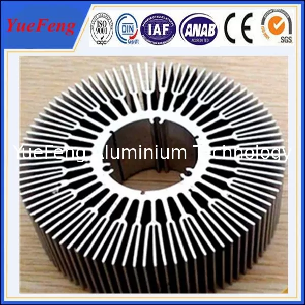 6063 T5 aluminum circular heat sink / OEM perfil aluminium round shape heat sink
