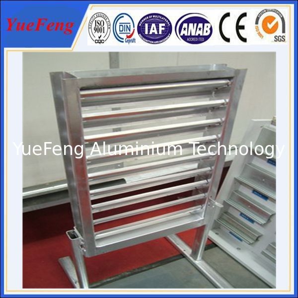 powder coating aluminium slide extruding profiles/ glass louver aluminum alloy frame