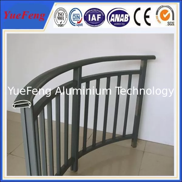 aluminum handrail for stairs/ aluminum balcony railing/ aluminum handrail brushed factory