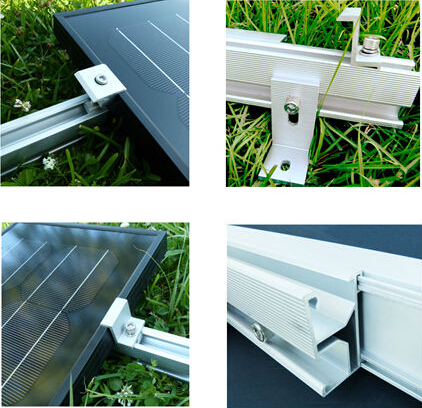 6063-T5 customized Aluminum solar panel mounting rail/bracket/accessories