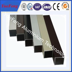 6000 series colorful aluminum extruded square tube with powder coating surface