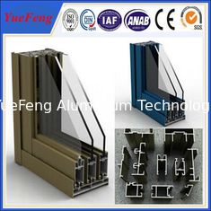 China bronze anodized aluminum windows, brown powder coated aluminum windows supplier