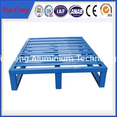 China Euro heavy duty aluminum flat pallets manufacturer, aluminium pallet with blue color supplier