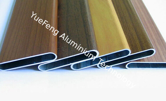 Wood color customized aluminum extrusion oval tube as per drawings