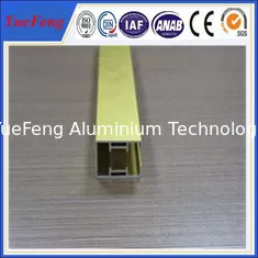 China gold surface AL6063 aluminium profile for rail sections supplier