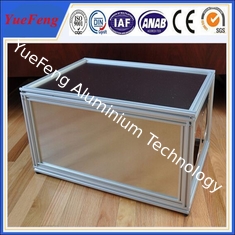 New arrival! Aluminum extrusions 6063 6061 t5 t6, Anodized silver Aluminum cabinet frame