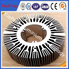 Industrial aluminium profile manufacturer for round sunflower heatsink aluminium