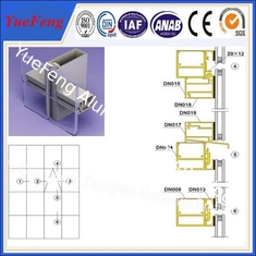 Hot! ISO 9001 china supplier custom aluminum frameless curtain wall profiles