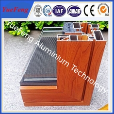 wood finished aluminum extrusion profiles, aluminum window frames price per ton