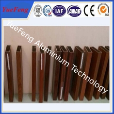 6000 Series wood look aluminum rectangular tube / aluminium square pofiles