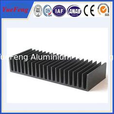 China Hot! aluminium extrusion proiles black anodized heat sink, extruded aluminum heatsink supplier