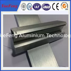 China 6065 T5 Aluminium brushed iron grey profile / Brushed aluminum profile for cabinet supplier