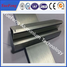 6065 T5 Aluminium brushed iron grey profile / Brushed aluminum profile for cabinet