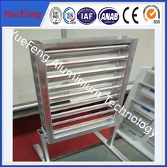 powder coating aluminium slide extruding profiles/ glass louver aluminum alloy frame