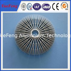 China Aluminum alloys round 6082/ OEM sunflower heat sink,round aluminum extrusion heatsink supplier