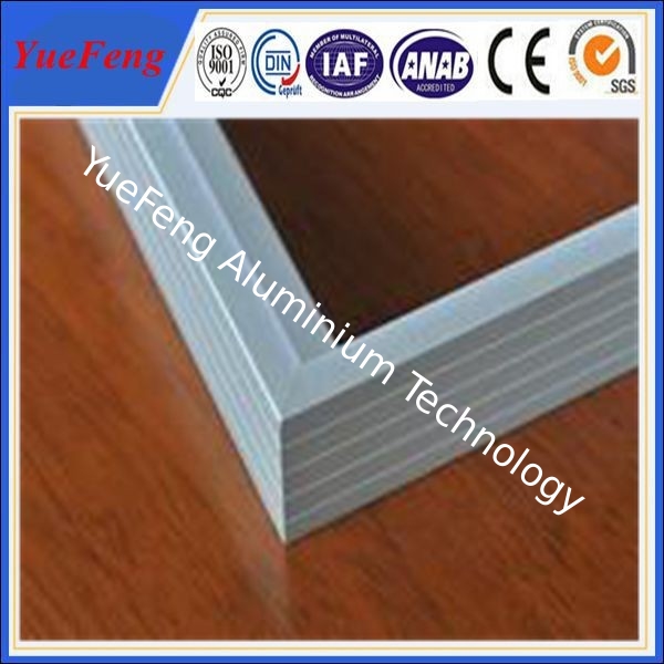 Silvery Anodized Aluminum frame for PV solar module manufacturer