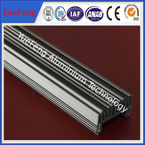 Extruded LED street light aluminium heat sink with black anodized aluminum