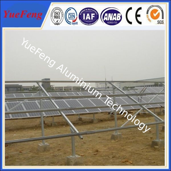 anodized aluminum 6005-T5, galvanized Q235, ground solar mounting structure