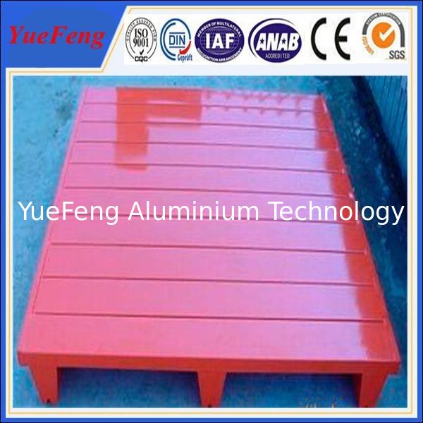 Painting/powder coating red color aluminum alloy pallets, pallets for sale
