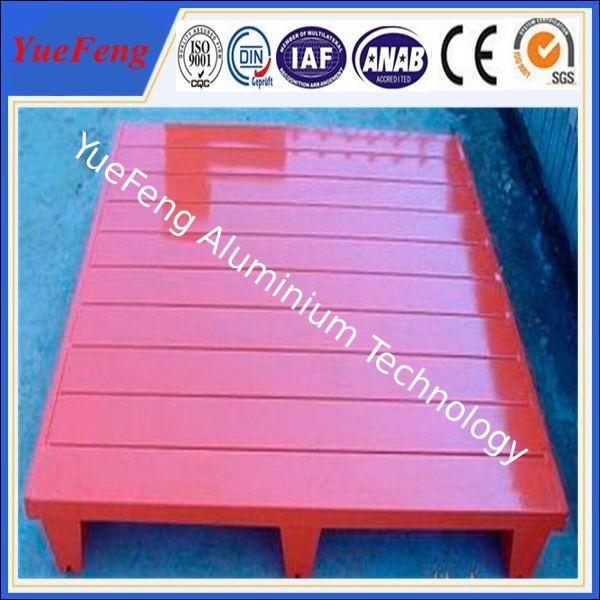 Painting/powder coating red color aluminum alloy pallets, pallets for sale