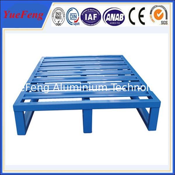 Euro heavy duty aluminum flat pallets manufacturer, aluminium pallet with blue color