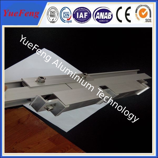 6060 / 6063 anodizing Aluminum Solar Rail of Solar Mounting Systems