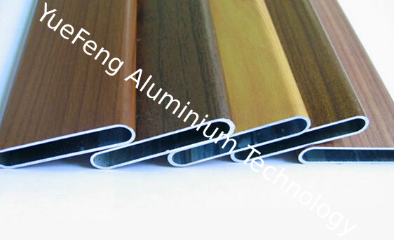 Wood color customized aluminum extrusion oval tube as per drawings