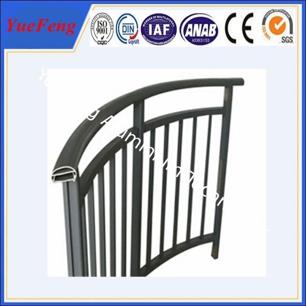 Anodized Aluminium Hand Rail Stairs, Aluminum Balcony Railing