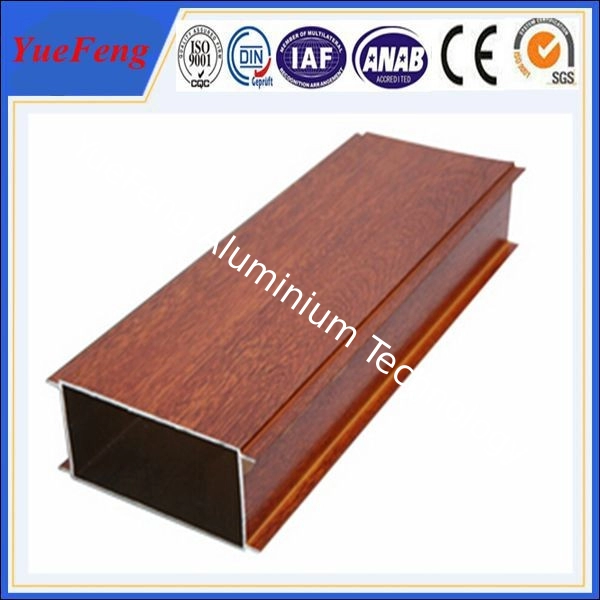 Hot Sale Wood Grain Aluminium Alloy Pipes, aluminum tubes extrusion