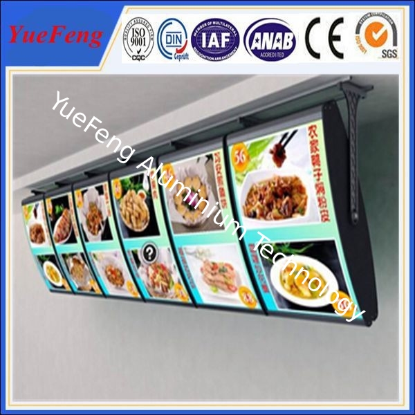 menu aluminium profile, aluminium profile for LED menu light box