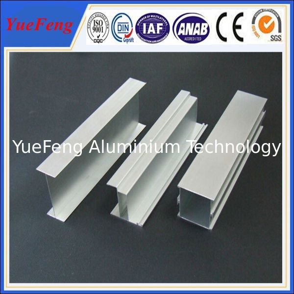 H shape aluminium profiles, silver anodising hollow aluminum profile