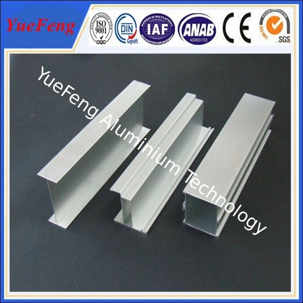 H shape aluminium profiles, silver anodising hollow aluminum profile