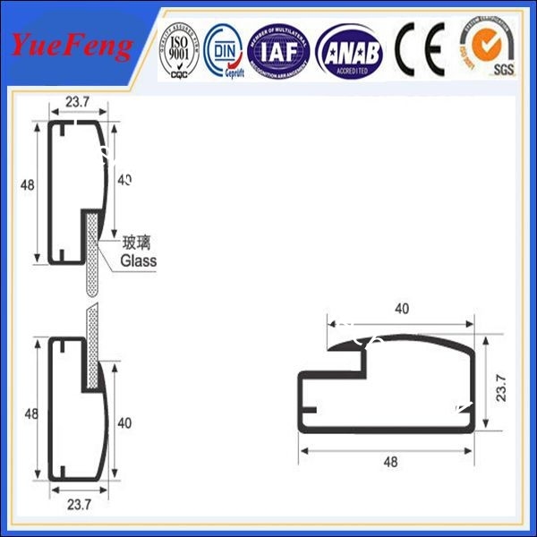 aluminum profile for kitchen cabinet glass door