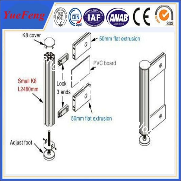 exhibition booth fair display stand aluminum profiles design