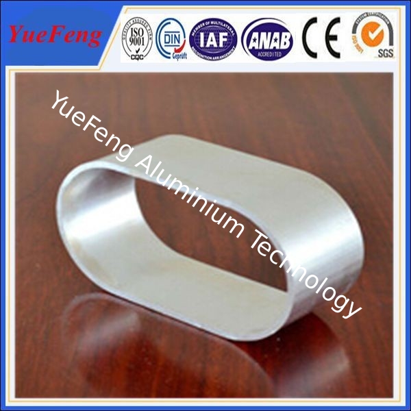 Industrial use 6063 natural color Oval Aluminum Extrusion of anodizing