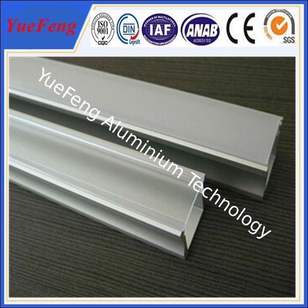 Aluminium snap profile, U shape aluminum profiles with PMMA cover