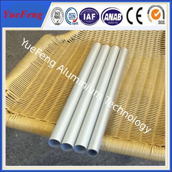 Diameter 20mm round tube anodizing matt silver, aluminium pipes tubes for chairs' legs