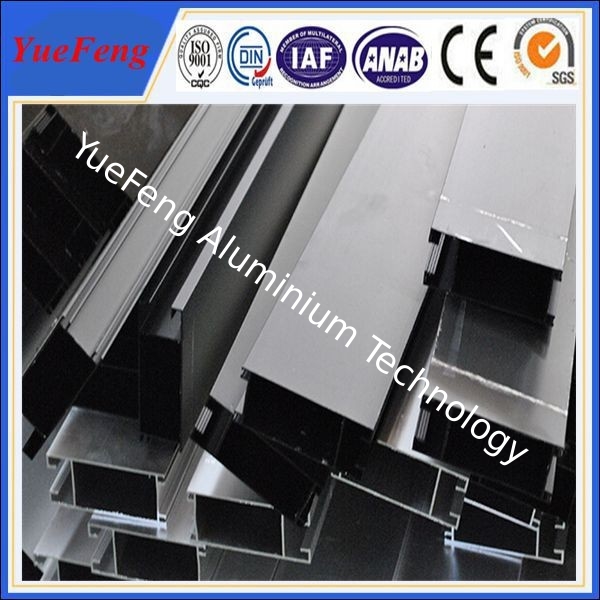 OEM aluminum tube extrusion profiles, anodized bronze(black) aluminium profiles