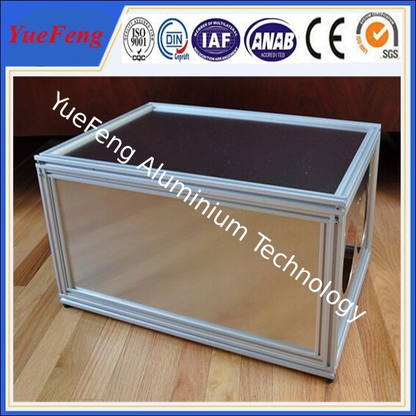 New arrival! Aluminum extrusions 6063 6061 t5 t6, Anodized silver Aluminum cabinet frame