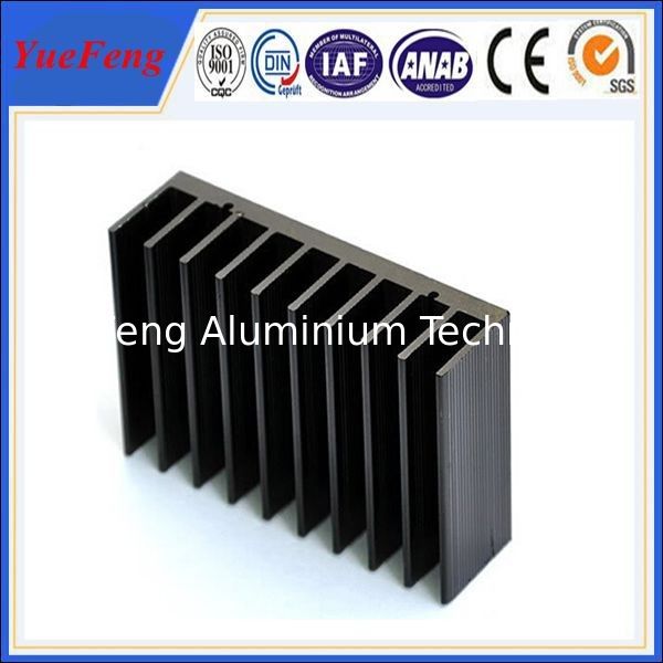Hot!black anodized aluminum extrusion heatsink,extruded profile aluminum heat sink factory