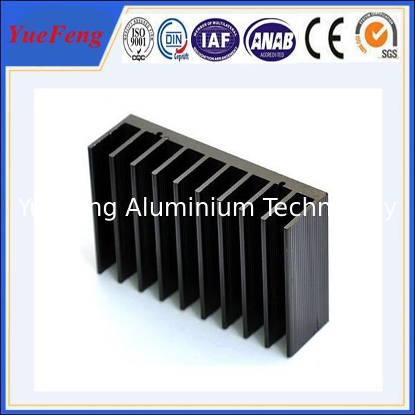 Black anodized aluminum extrusion profile supplier, supply aluminum radiator extrusion