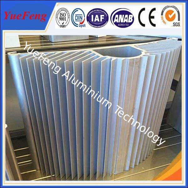 Hot! Large wholesale aluminum fin heat sink / mill finish half round aluminum heatsink