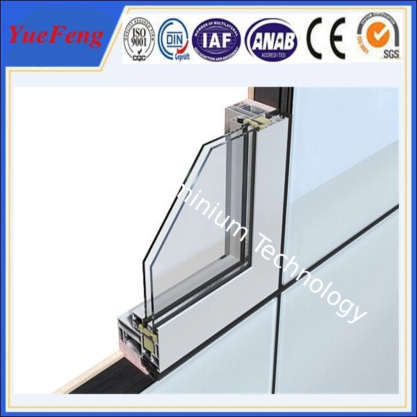 Aluminium section 6063 extrusion profiles,standard size aluminium door and windows frame