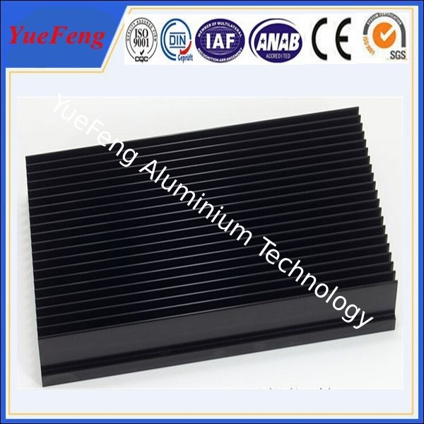 aluminium 6063 t5 heat sink with punching, OEM aluminium black anodized heat sink