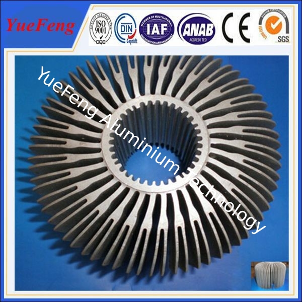 Hot! supply led aluminum circular extrusion heat sink, OEM led aluminum profile factory