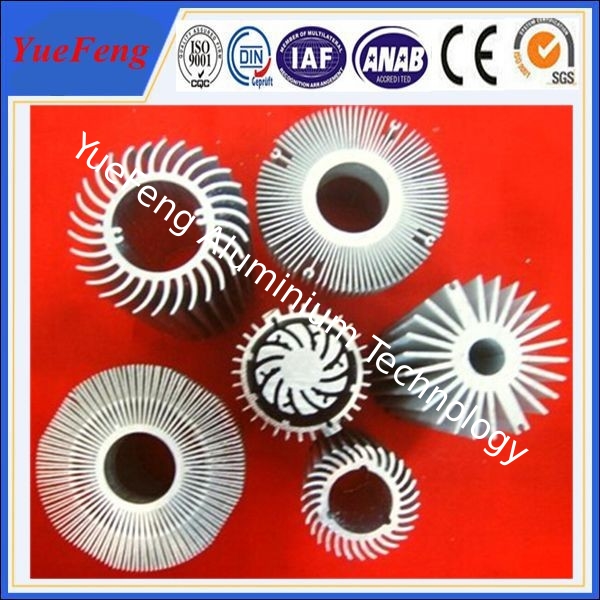 Hot sale aluminium led profile, top aluminium factory OEM led aluminium sunflower radiator