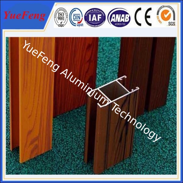 Chinese new product wood colour aluminium profile rail for sliding door / aluminum railing